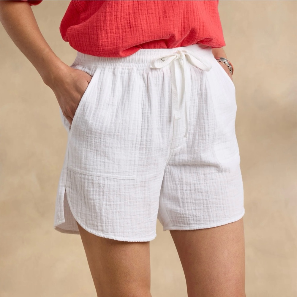 Sundance Malina Gauze Cotton White Shorts Size XXL